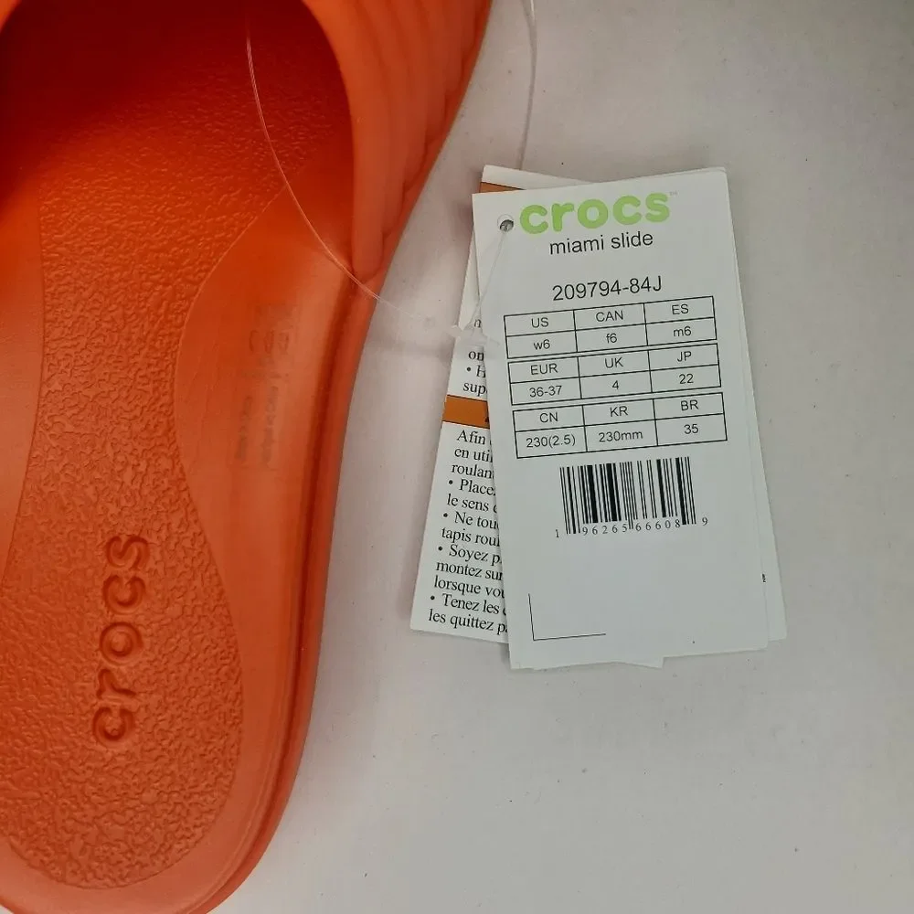NWT Crocs Miami Slide Size 6